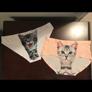 NWOT Women’s underwear with cats